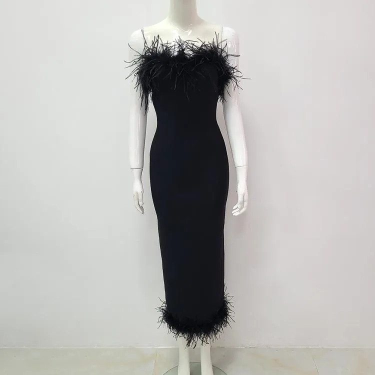 princess polly baby blue dress 10 Of The Most Fabulous Feathered Party Dresses main image 0