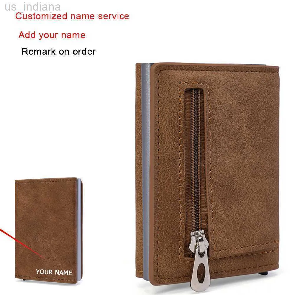 Portefeuilles Personnaliser 2022 Top En Cuir Pu Multifonction Aimant Hommes Titulaire Avec Note Compartiment Coin Poche L220929