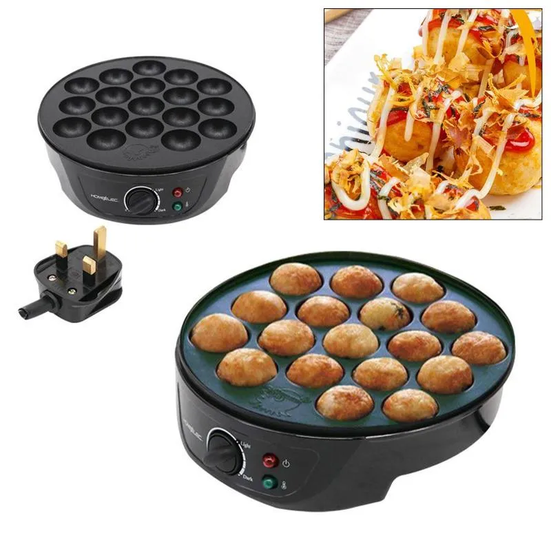 Bread Makers Takoyaki Machine 18 Holes Mini Baking Pan Electric Maker Octopus Balls Grill Breakfast 220-204V