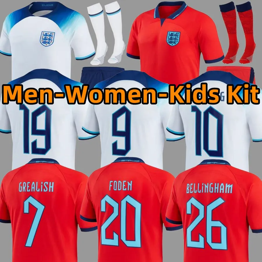 KANE soccer jerseys Angletere 2022 GREALISH ENGlAnDS SANCHO national football shirt 2023 STERLING RASHFORD FODEN CHILWELL SAKA 22 23 Men Women Kids kit