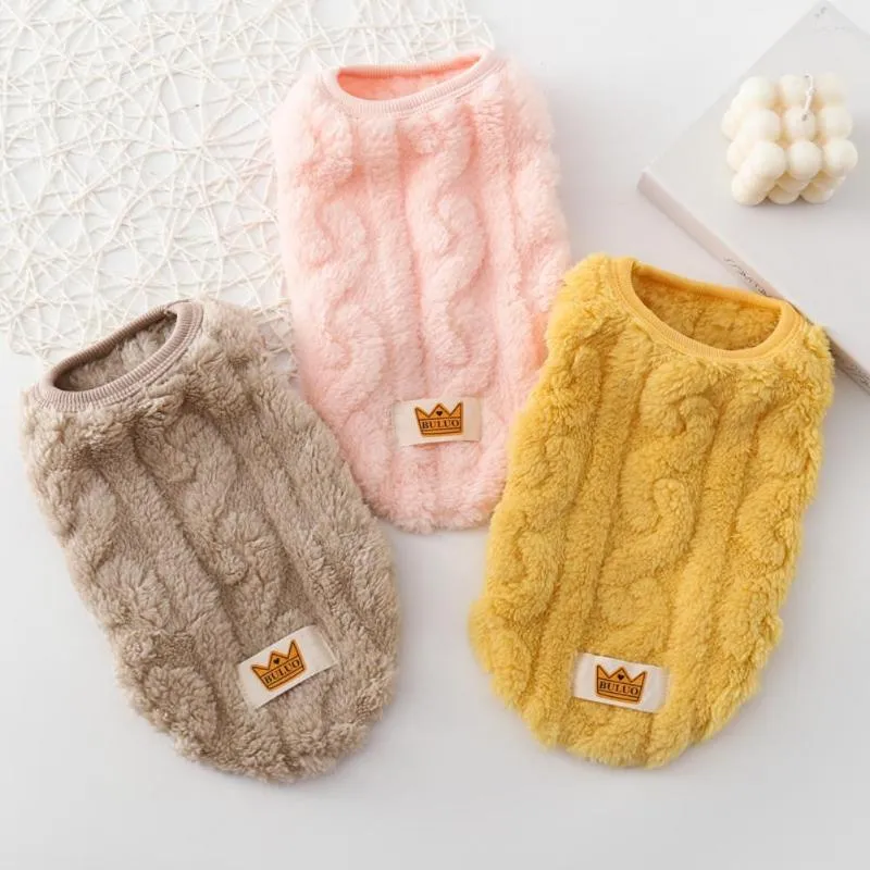 Dog Apparel Wavy Double-sided Pet Sweater Soft Puppy Kitten Coat For Jacket Clothing Warm Winter