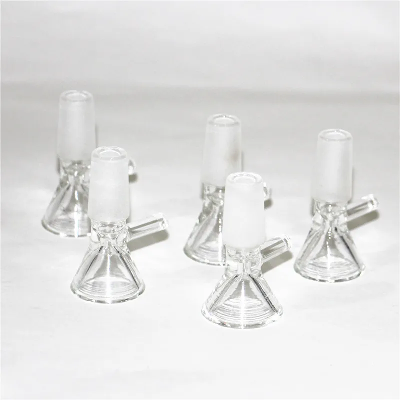 wholesale Glass Slide Bowl Pieces Hookahs Bongs Bowls Funnel Rig dabber tools 18mm 14mm Male Female Heady Smoking Water pipes dab rigs Bong Slide