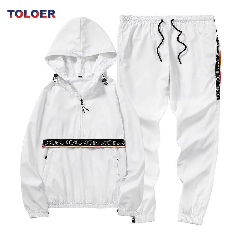 Men's Tracksuits Men's Sports Sets Zipper Hooded Clothing Sportswear Pants TwoPiece Men's Hoodie Casual Set Tracksuit Sweatshirts Man Pullover G220928