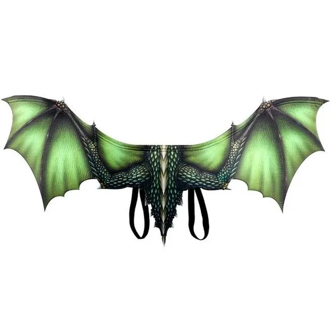 Halloween Mardi Gras Party Props Homens Mulheres Cosplay Dragon Wings Trajes em 6 cores RRB15927