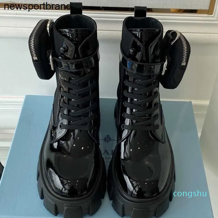 Boots New Style Женские дизайнерские сапоги модные бренд карман с толстым дном Martin