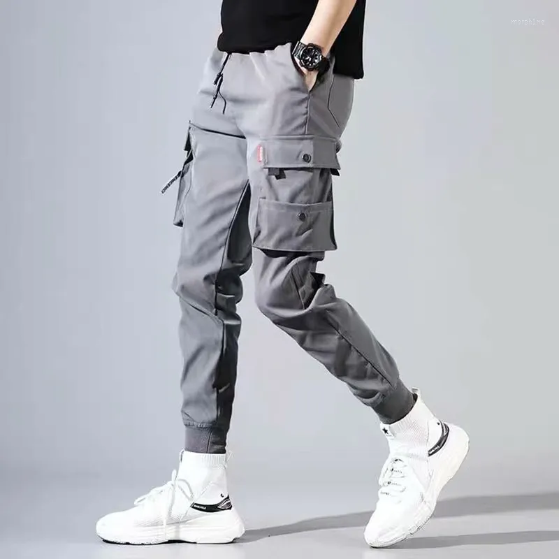 Męskie spodnie męskie spodnie joggingowe ładunek wojskowy swobodny praca na świeżym powietrzu taktyczna dres letni cienki ubranie męskie plus rozmiar