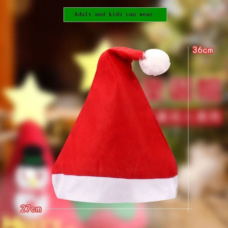 Christmas Hats For Adult Kids Red Santa Claus Xmas Cap Women Men Boys Girls Merry Party Navidad Supplies HH22-300