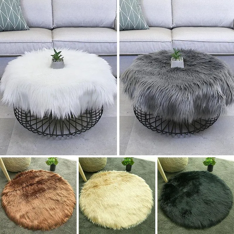 Dywany okrągłe puszyste dywany luksusowy dywan podłogi do sypialni krzesło domowe wełniane dekoracja sofa jadalnia