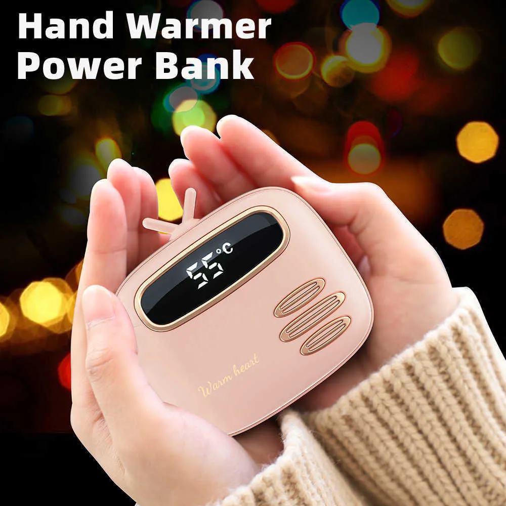 Nuevo calentador de manos Mini Compact Digital Display Power Bank
