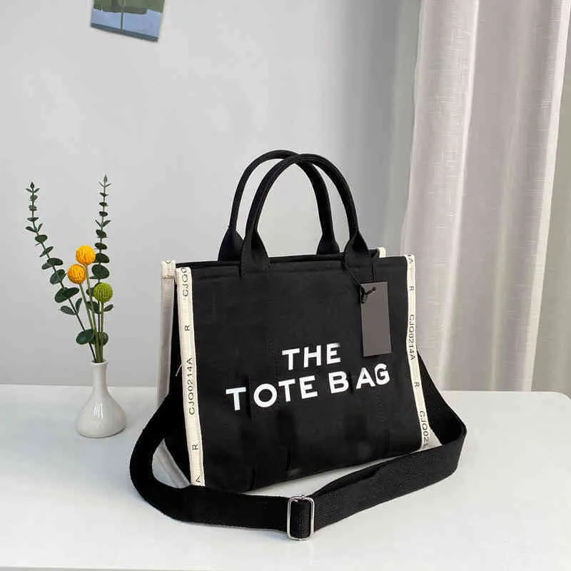 Marc Tote Bag Canvas Designer Handbags سعة كبيرة الكتف الكتف رسائل Messenger Print 220830