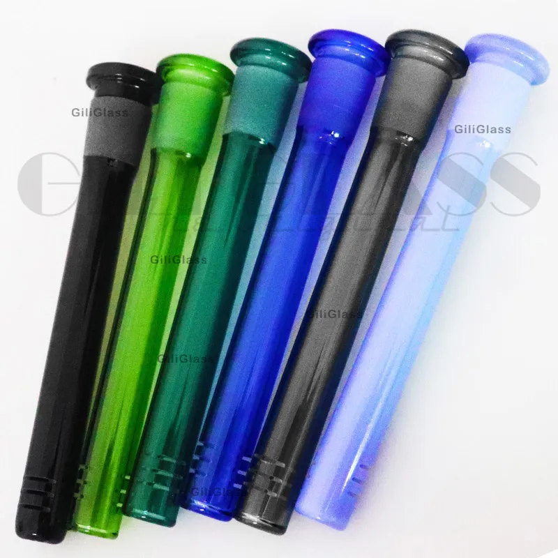 5.5 inch downstems for Glass Hookahs Bong Water Smoking pipe with 18mm male to 14mm Female beaker bong Colorful Thick Pyrex dab rig Diffuser