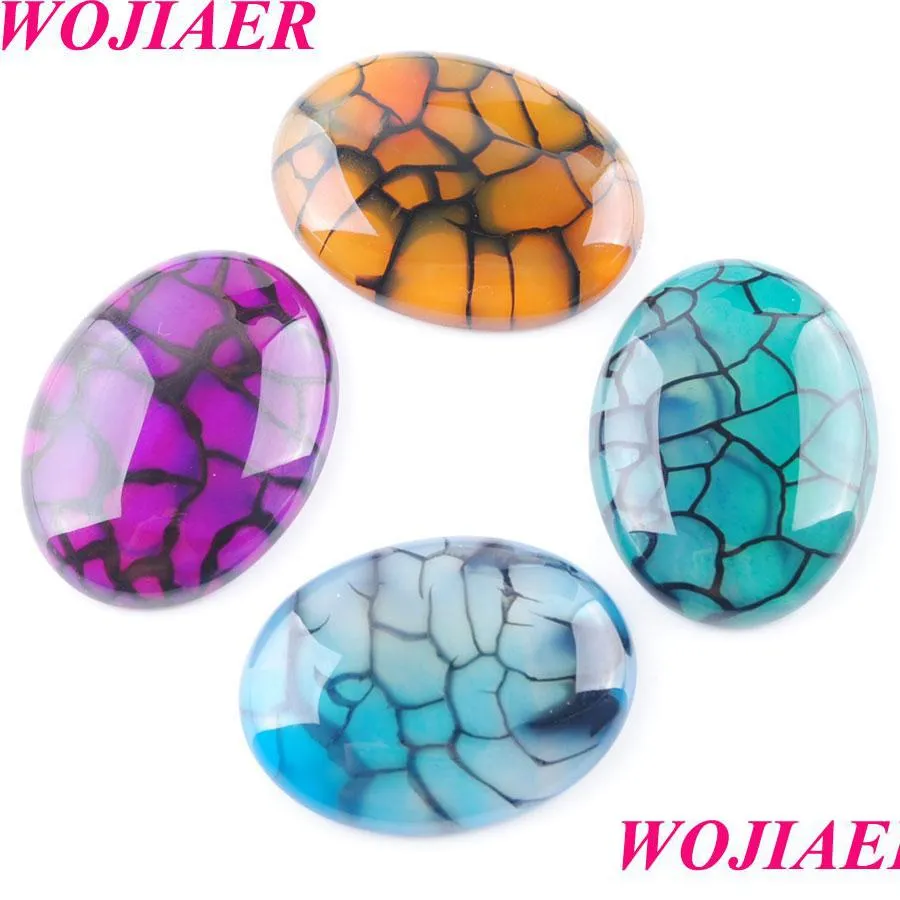 Losse edelstenen Dragon Agates edelsteen ovale cabochon cabine kralen geen boorgat 30x40x7mm sieraden maken drop levering 2021 yydhhome dhisz