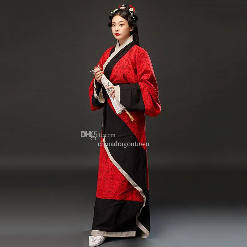 Kadınlar vintage parti elbiseleri geleneksel Çin antik Hanfu elbisesi Asya kostümleri zarif vestido