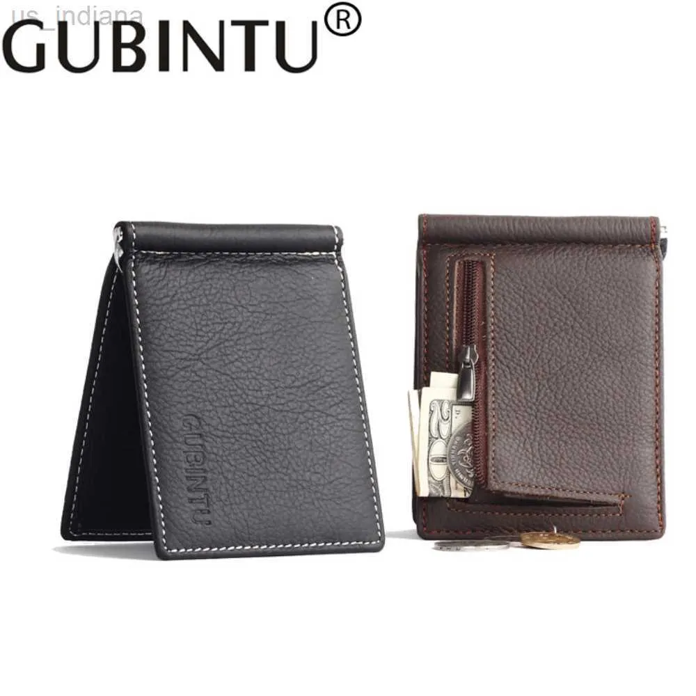 Wallets Men Genuine Leather Wallet Card Holder Male Purse Small Money Bag Mini Vintage Slim Wallets Multipurpose Coin Purse Carteira L220929