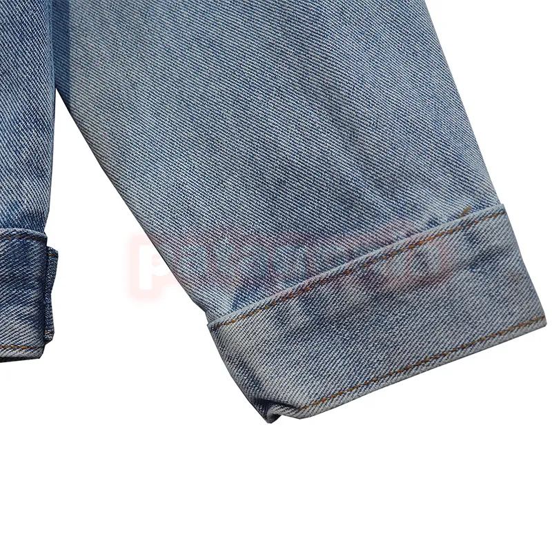 Mode kvinnor kvinnor vintage jackor nya par jeans rockar designer brev tryck denim jacka asiatisk storlek s-xl