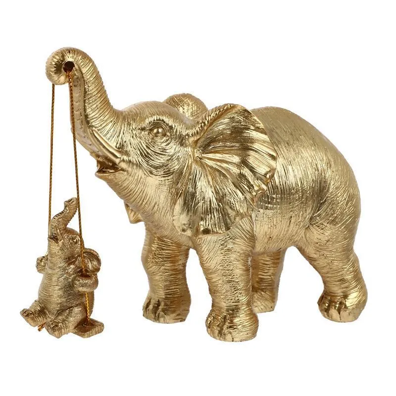 Dekorativa f￶rem￥l Figurer 1pc Retro harts Elefantdekoration Skulptur Figur Konst Elefant Staty Creative Harts Crafts Home Porch Deschop Decor 220928
