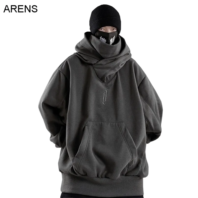 Men's Hoodies Sweatshirts Spring autumn High collar hoodie loose comfortable clothes Harajuku Hiphop streetwear Fleece hooded oversize Sweatshirt 220929