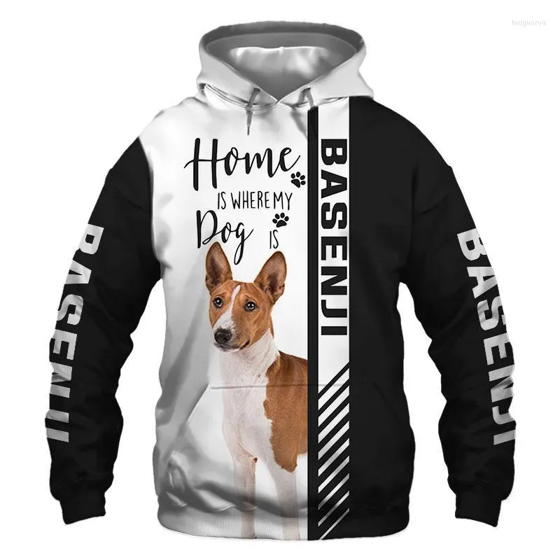 Herren Hoodies Herren Sweatshirts Tier Basenji Hund 3D Gedruckt Jacke Männer/Frauen Harajuku Hoodie Unisex Casual Streetwear Sweatshirt