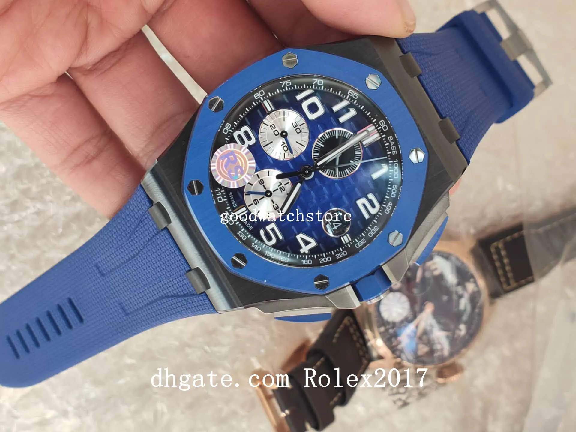 Orologi da polso da uomo Super RS montre DE luxe 44mm 3126 Cronografo Movimento meccanico automatico Orologio da uomo Cassa in acciaio Orologio da polso di lusso