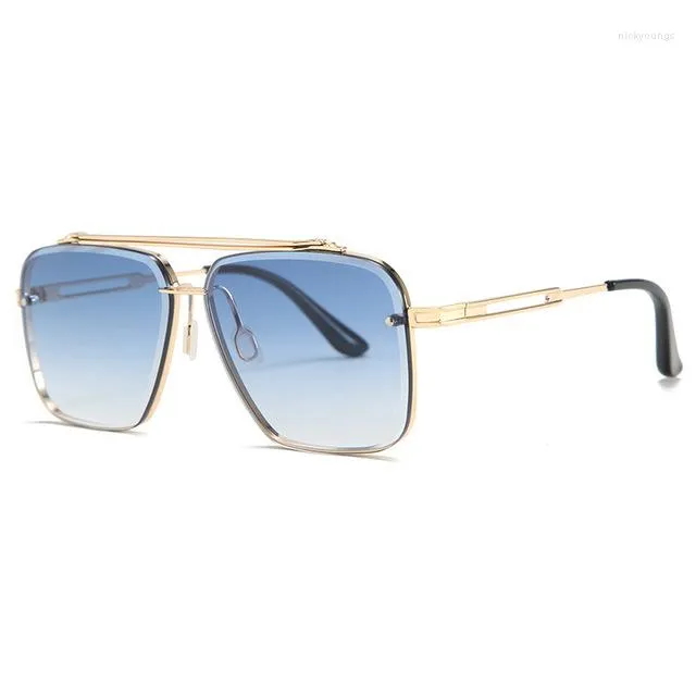 النظارات الشمسية للجنسين مربع مودي شقة أعلى رقيقة Feminino خمر الفاخرة النساء العلامة التجارية مصمم نظارات شمسية UV400