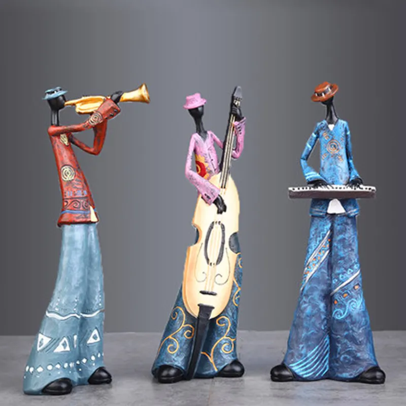 Objets décoratifs Figurines Résine Creative Western Rock Band Modèle Figurines Art Musique Figurines Intérieur Chambre Décor Cadeaux Décoratifs Maison 220928