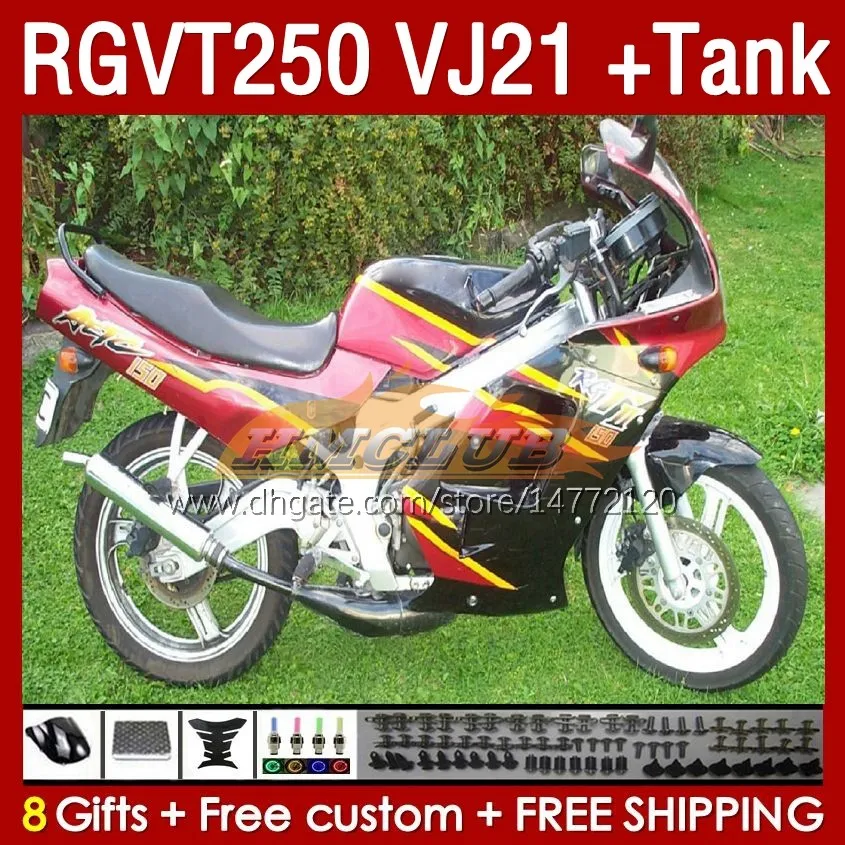 Serbatoio del kit di carena per Suzuki RGVT250 SAPC VJ21 RGV-250CC 88-89 Bodyworks 159no.36 RGVT-250 RGV-250 RGV250 88 89 RGVT RGV 250 CC 250cc 1988 1989 Factory Red Factory Red Factory