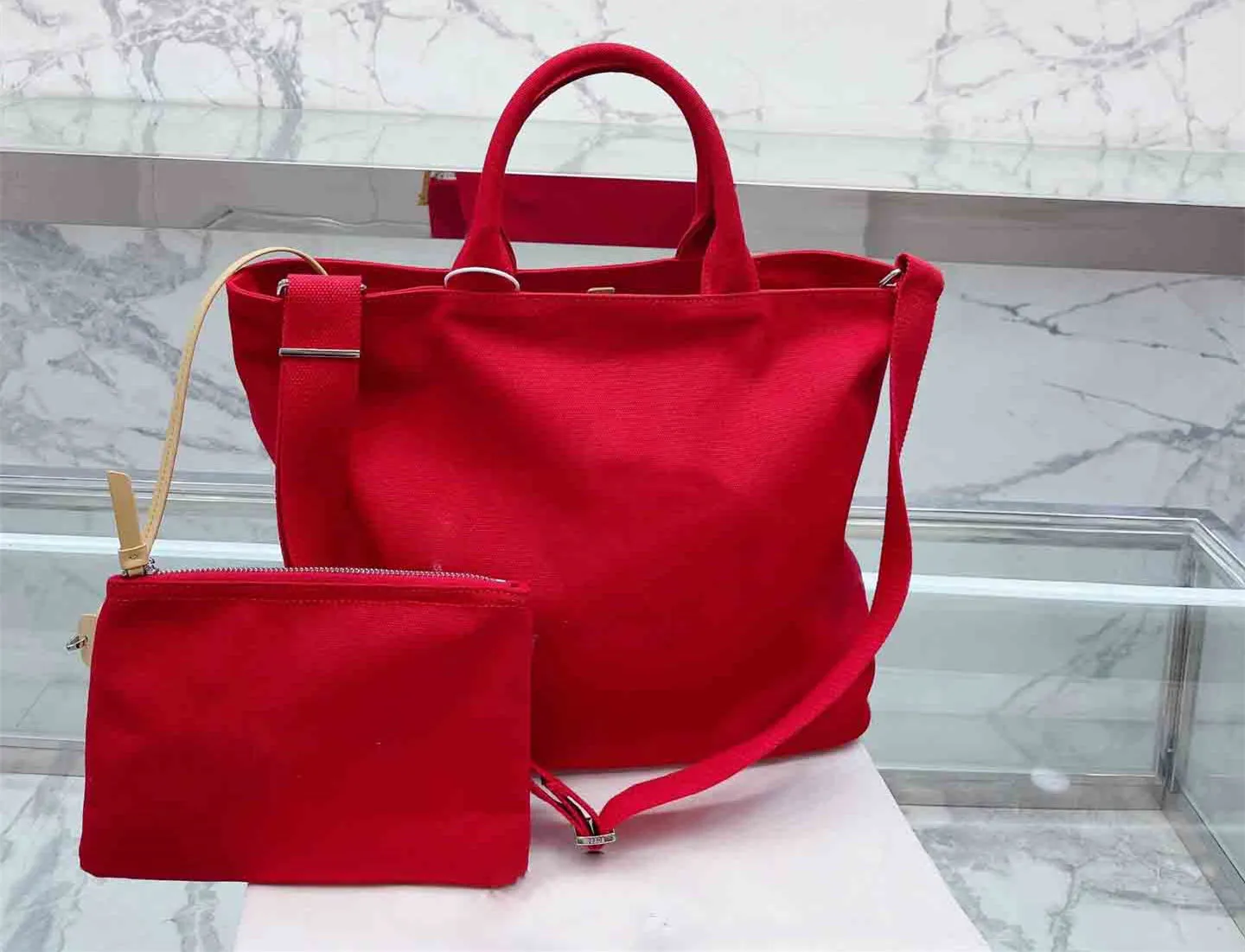 Designer tas casual draagtas winkelen handtas 2 stuks driehoek logo mode elegante bakken 5 kleuren hoge capaciteit