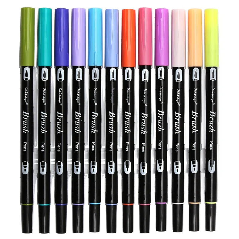 Wholesale Dainayw Dual Brush Pen Set 12 Pack ABT And Fine Tip Pencil Marker  For Journaling And Card Making From Cong09, $9.95