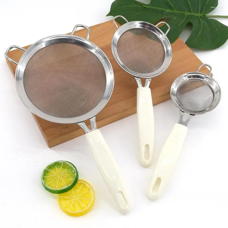 Outils de cuisson 30 mailles cuisine écrou filtre à lait fil d'acier inoxydable Fine huile passoire farine passoire tamis tamis pâtisserie