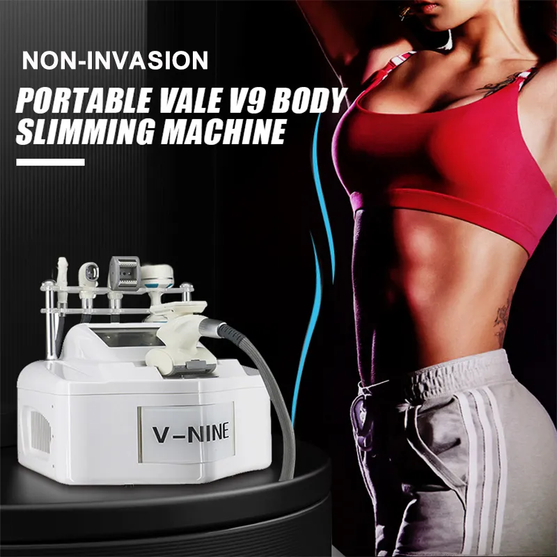 Vela Body Shape Beauty Equipment v Nine 진공 캐퍼 캐비테이션 슬리밍 머신 롤러 모양 마사지 기계 지방 제거 페이스 리프트 RF 무선 주파수 기기