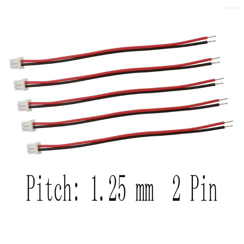 Akcesoria oświetleniowe Micro JST 1,25 mm 2P ​​Złącze kabla 2 pinowe pojedyncze gniazdo złącza drutu elektronicznego długość 10 cm 15 cm 20 cm 30 cm