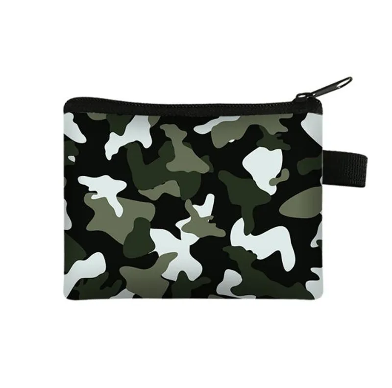 Kids Simple Zero portefeuille Camouflage Modèle Portable Sac de carte Porte Sac de rangement Céne