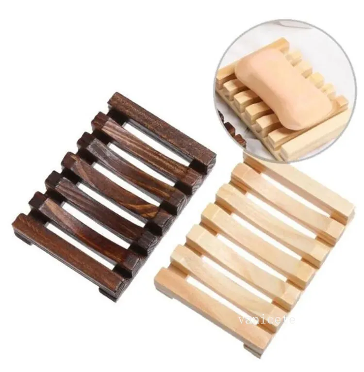 Natural Bamboo Wooden Wooden Soap Tray Plate Tray Holder Box Case