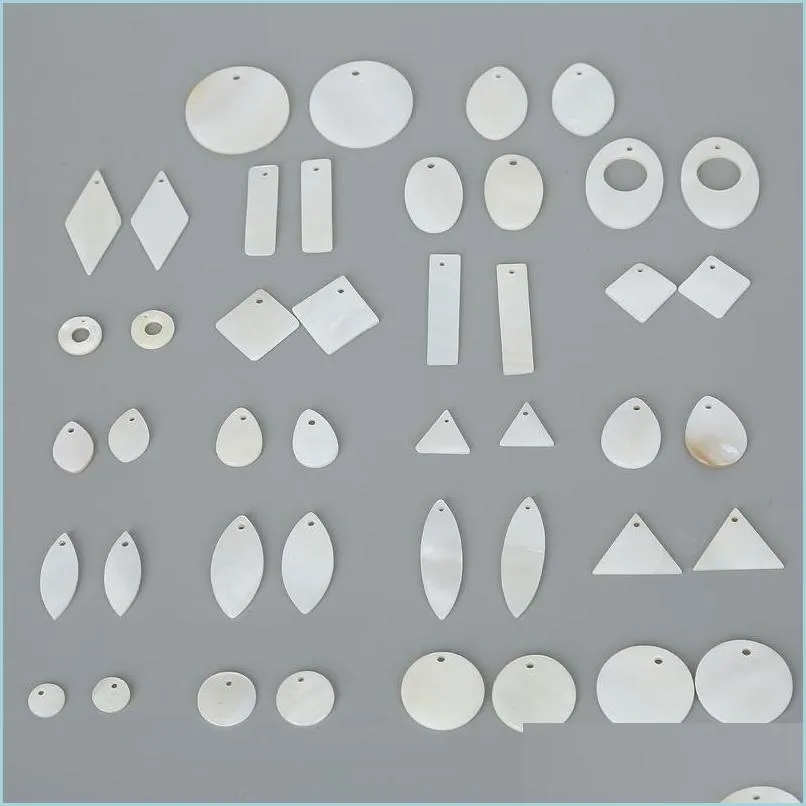 Andere mode natuurlijke schaal voor oorbellen ketting diy sieraden geometrische vorm bevindingen cadeau 20 stcs/lot drop levering 2021 componenten vi dhbgf