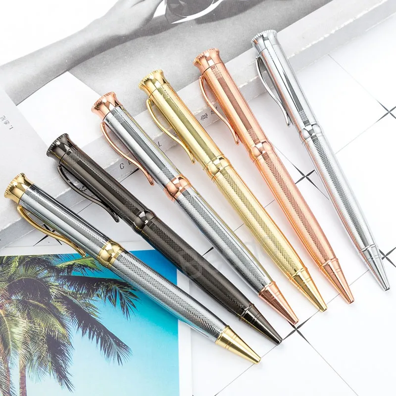 Metal Press Ballpoints Student Student Scrittura Ballpoint Firme Business Ball Ball Office Supplies Festival Gift Gel Pens BH7684 TYJ