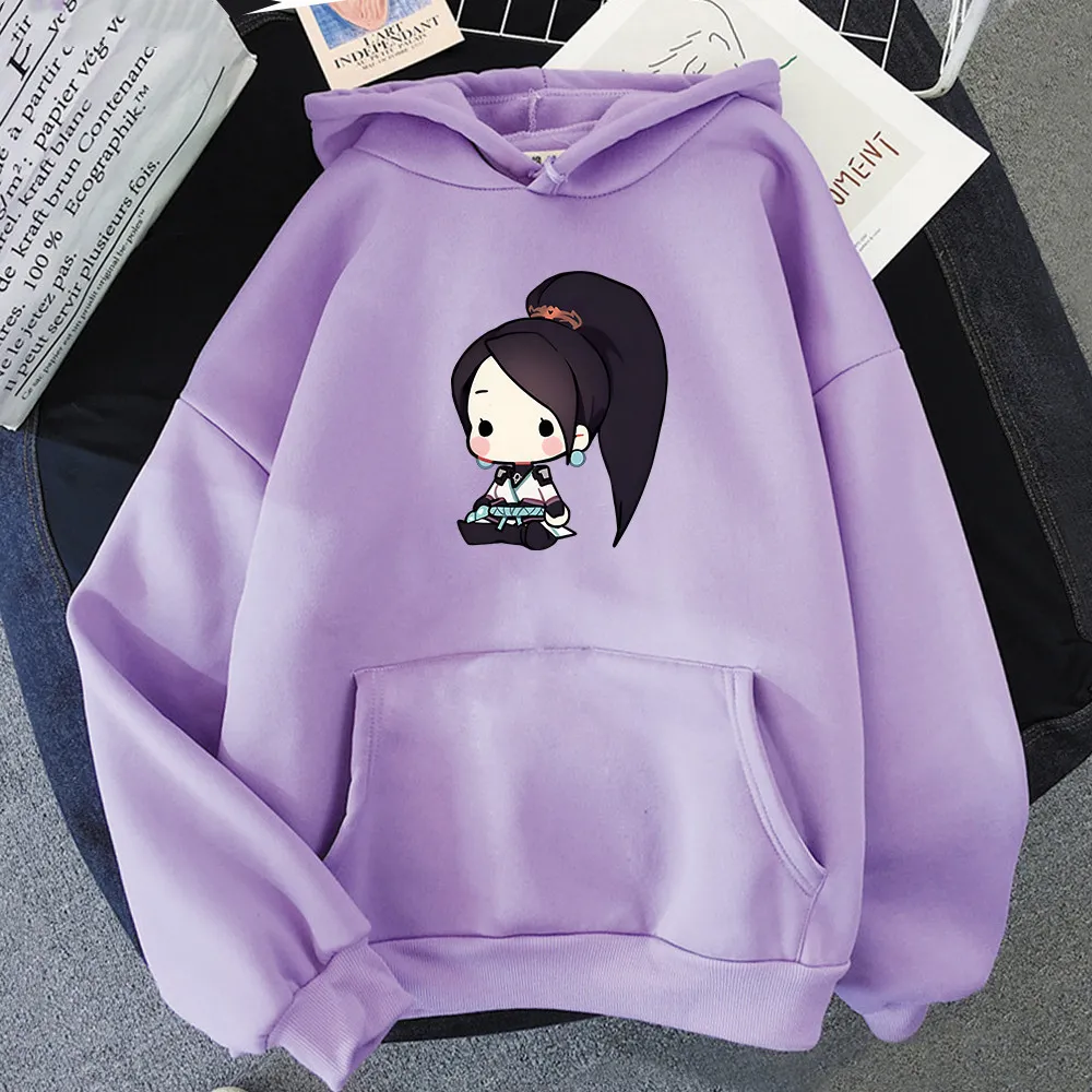 Heren Hoodies Sweatshirts Harajuku schieten Game Valorant Kawaii Sage grafische sweatshirt met capuchon Cartoon Winter Casual Long Sleeve dames Hoodies 220929