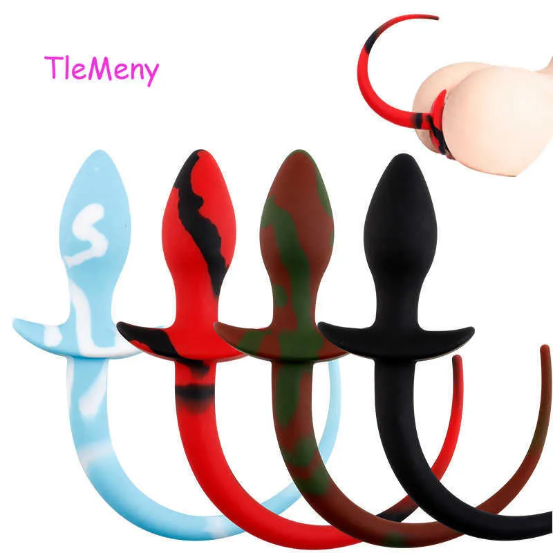 Articles de beauté TleMeny Silicone chien queue jouets anaux g-spot stimulateur godemichet Anal esclave extenseur femmes hommes Gay sexy jeu BDSM érotique