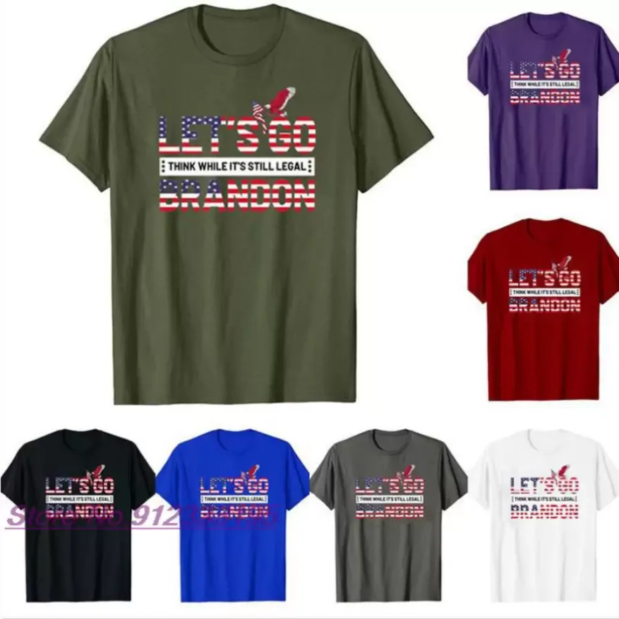 Loyons Go Brandon Conservative US Flag T-shirt imprimé hommes et femmes Clothing à manches courtes 929