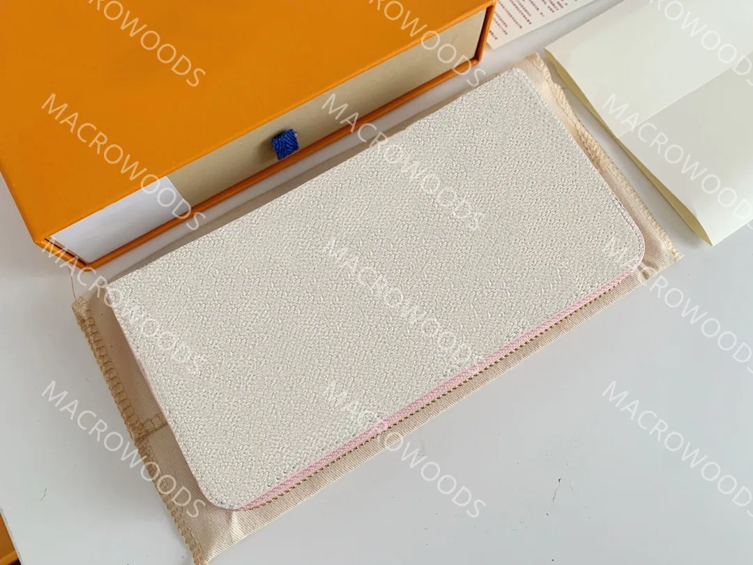 ZIPPY WALLET N41660 Fashion women clutch Special canvas wallets single zipper wallets lady long classical purse with orange box 60017 coin purse gold hardware