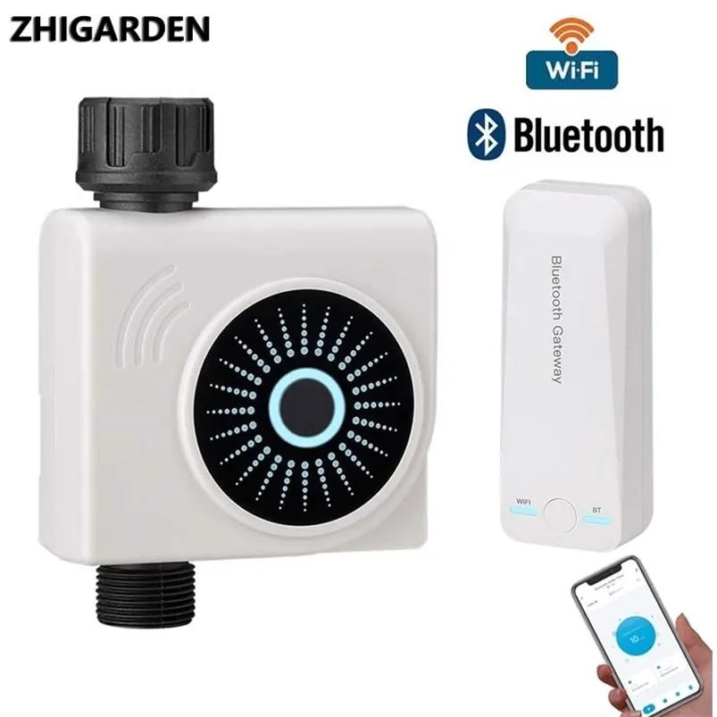 Watering Equipments Automatic Remote Water Timer Bluetooth Wifi Garden Irrigation Smart Faucet Controller Via Smartphone Control 220929