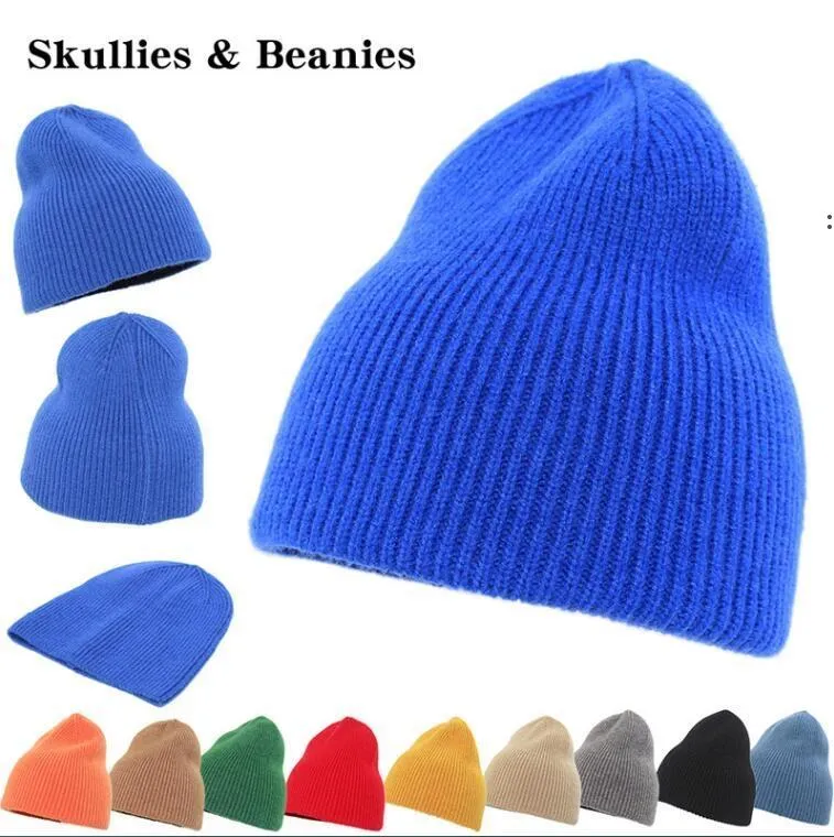 Cappelli lavorati a maglia Candy Berretto invernale da esterno Cappellini con teschio di lana Hip Hop Berretto da sci all'uncinetto Cappello moda Copricapo Copricapo largo elasticizzato Copricapo grosso BBB15870