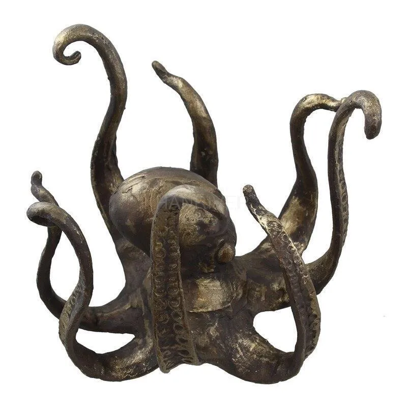 Decorative Objects Figurines Octopus Statue Resin Octopus Sculpture Crafts Octopus Mug Holder Fun Cast Cup Holder Jewelry Holder D2495