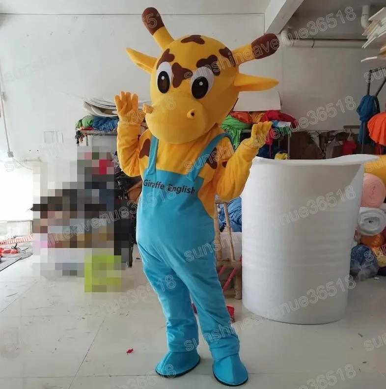 Costume da mascotte giraffa di Halloween Tema animale Vestito operato da  carnevale per uomo Donna Abito unisex per adulti Fursuit Abito da festa di