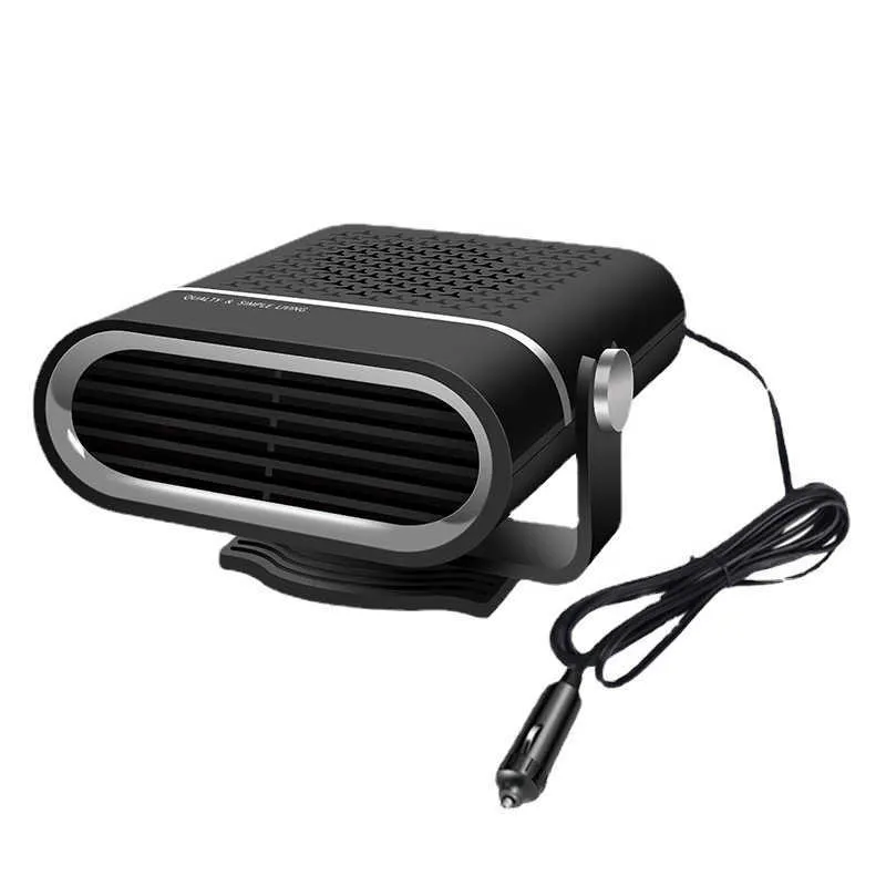 Chauffage De Voiture Portable 2en1 - Dégivreur Et Ventilateur 12V, Rotation 360°, Chauffage Rapide