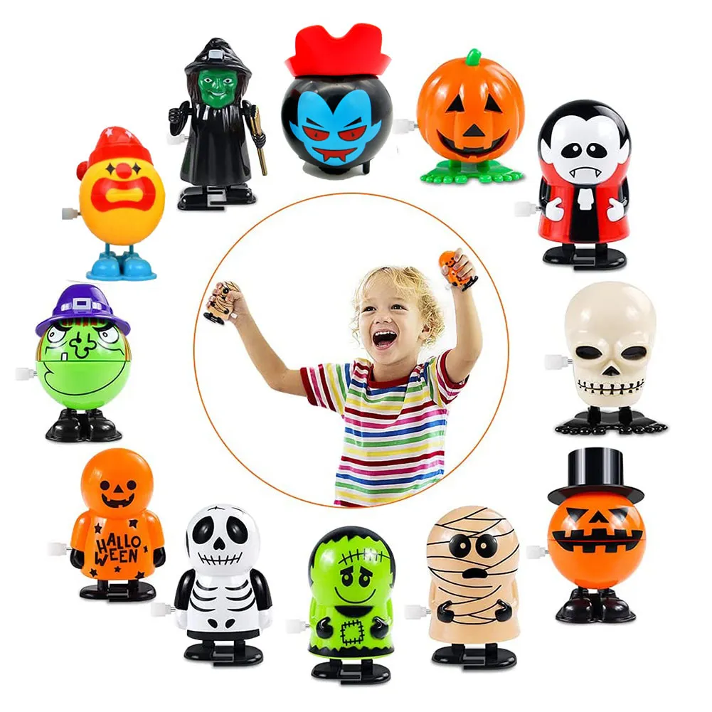 Dekompression Halloween fidget Toys Clockwork Mechanical Toy Pumpkin Scarecrow Ghost Witch Antistress Reliever presenter