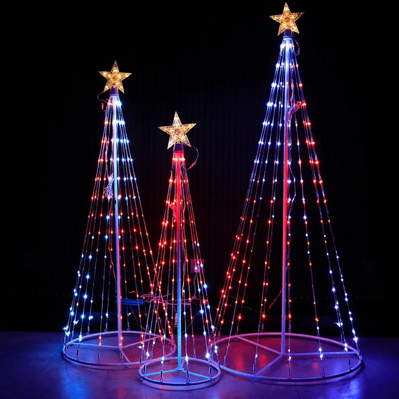 Pełny kolor LED Strings Zdalny sterowanie aplikacjami 1,2 m/1,5 m/1,8m LED LED Light Tree Kreatywna dekoracja noworoczna