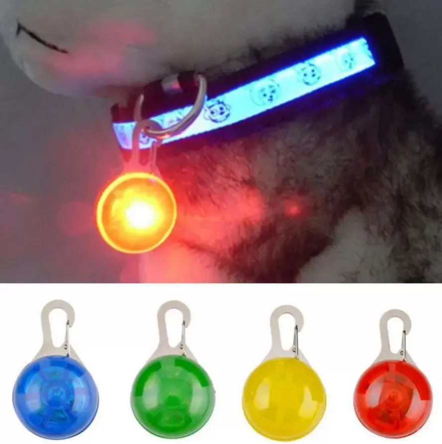 Pet Dog Cat Collar colgante intermitente brillante seguridad LED colgante collar de seguridad luz nocturna por envío marítimo RRB15942