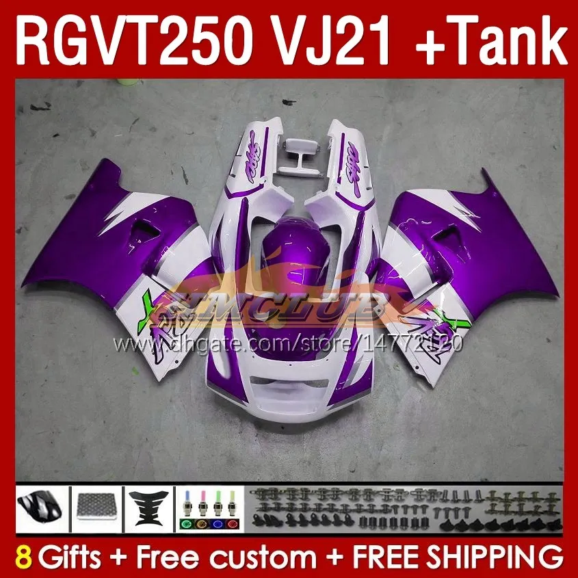 & Tank Fairings Kit For SUZUKI SAPC RGVT250 RGV-250CC 1988-1989 Bodys 159No.143 RGV-250 RGV250 VJ21 RGVT-250 1988 1989 RGVT RGV 250CC 250 CC 88 89 ABS Fairing purple stock