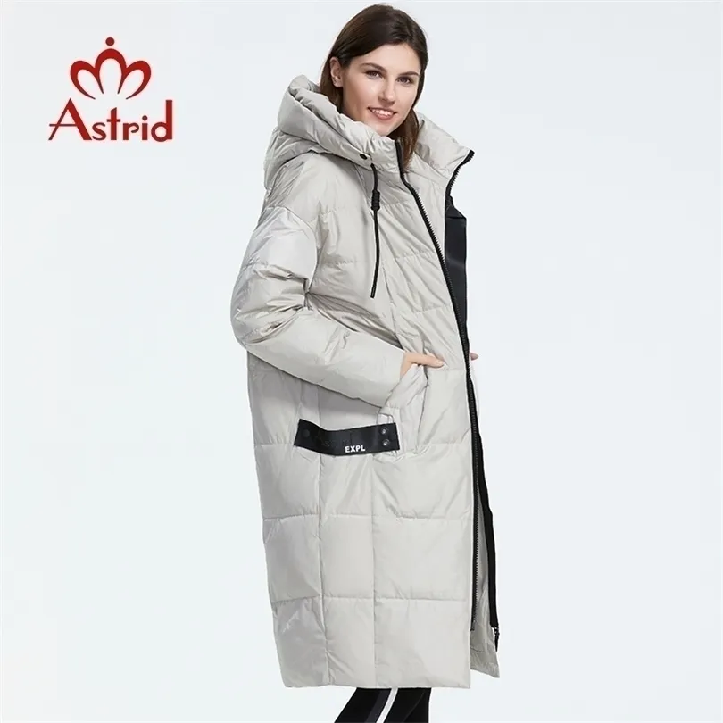 Womens Down Down Parkas Astrid Chegada de inverno Down Jacket Women Loose Outerwear Quality With a Hood Fashion Style Winter Coat AR7038 220929