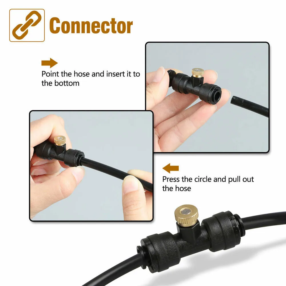 Outdoor Misting Cooling System - Mist Sprinkler Nozzle, Plant Watering Nozzles, Garden Lawn Irrigation Tools Set